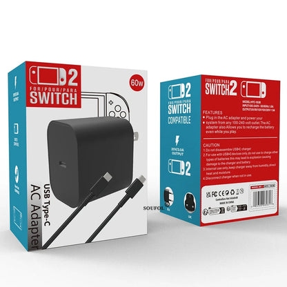 60W USB-C Fast Charger for Switch 2