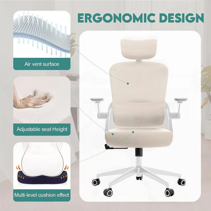 Mesh Office Chair with Flip-Up Arms