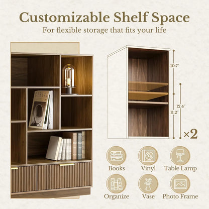 Sterling 67" Standing Desk & Bookshelf Set