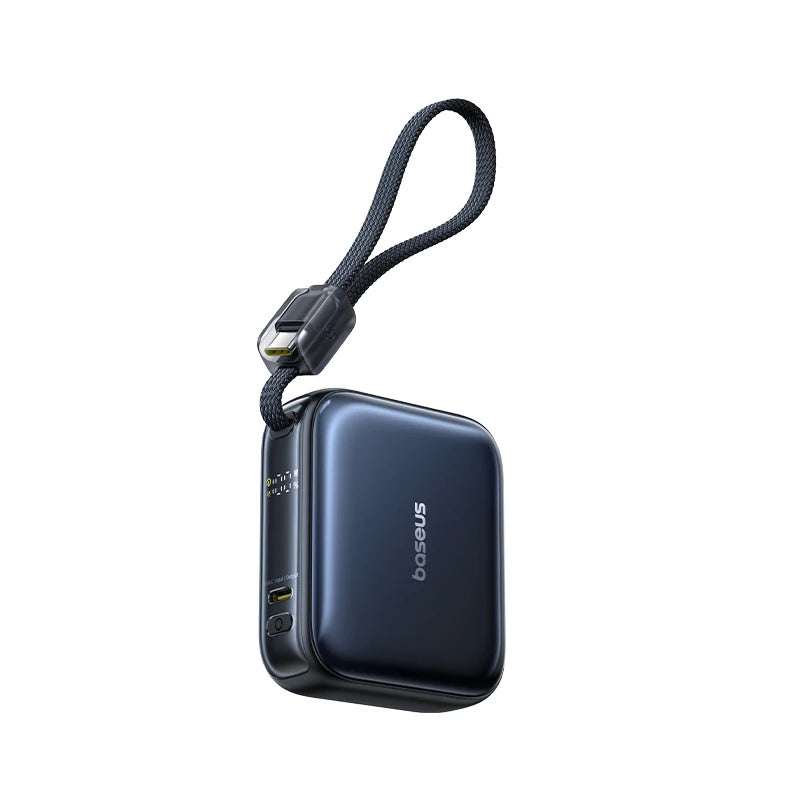 Mini Power Bank with Built-In Cable