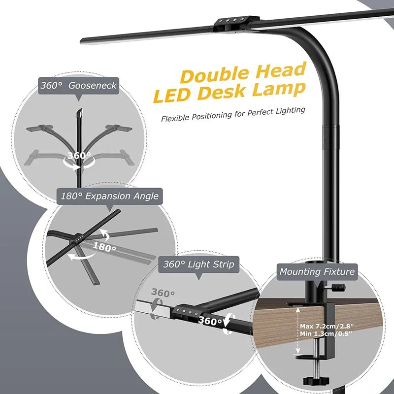 Double Head Architect Desk Lamp
