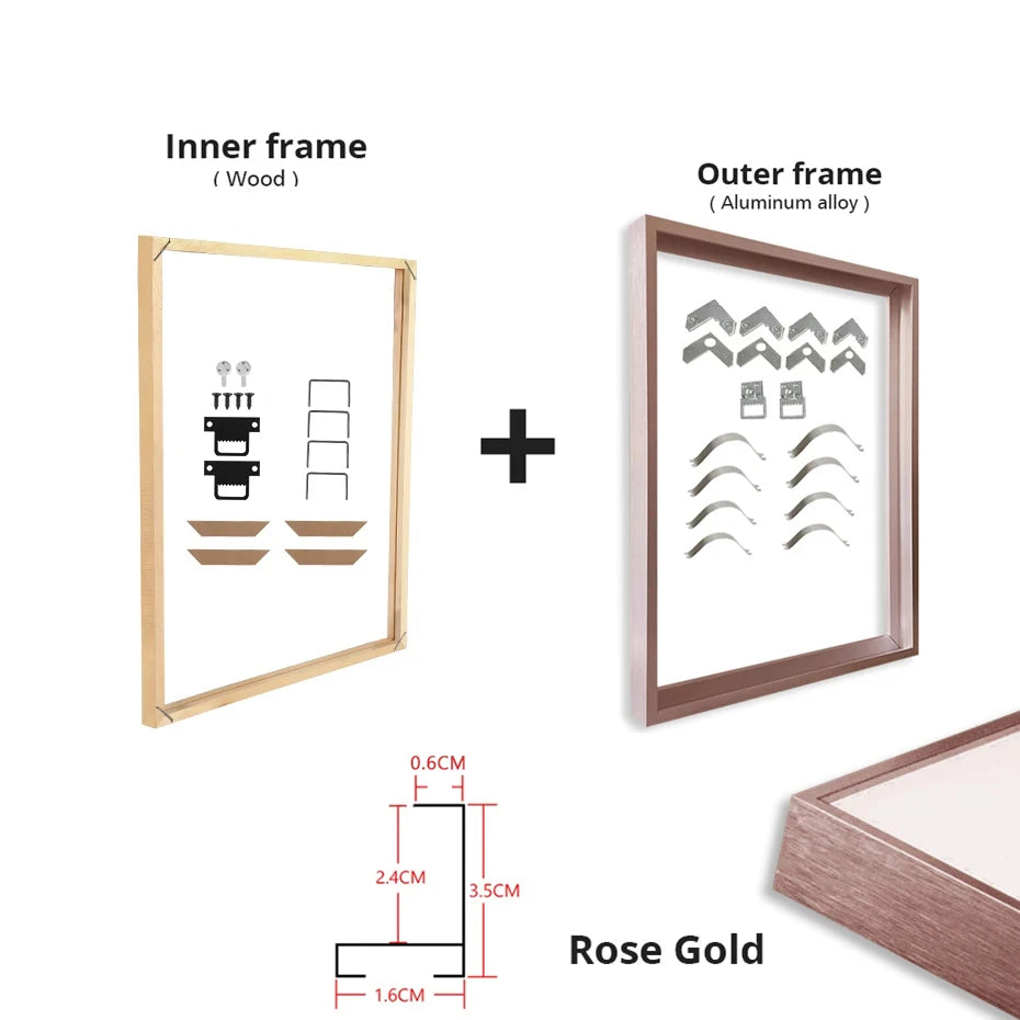 Metal and Wood Canvas Frame Kit