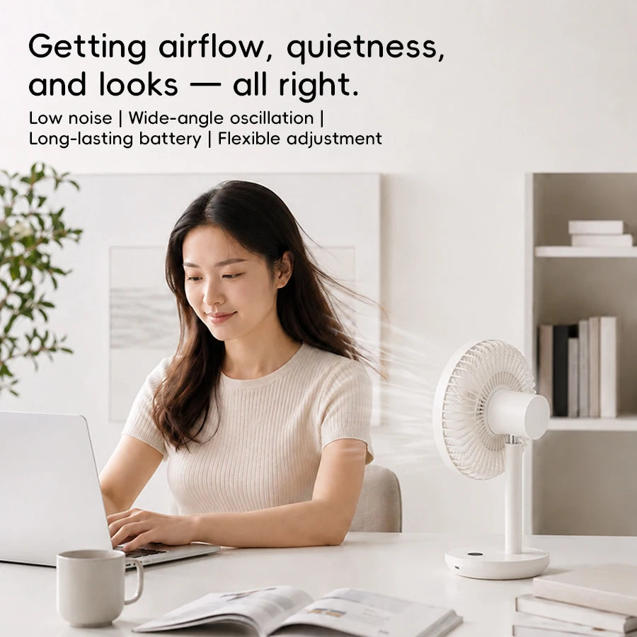 Smart Oscillating Desk Fan