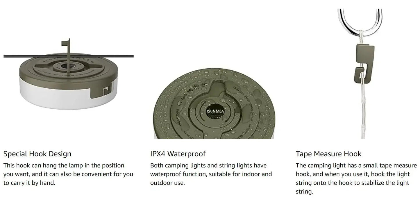 2-in-1 Rechargeable Camping Lantern & Reel Light