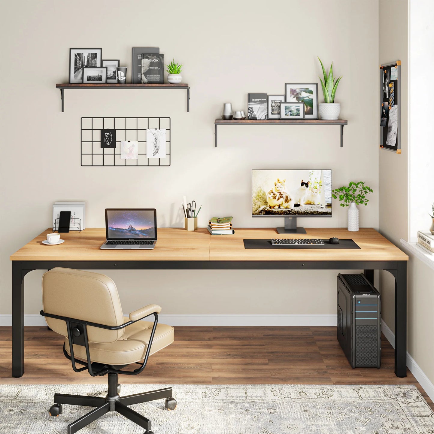 Tribesigns 78.7" Extra-Long Dual Workstation Desk