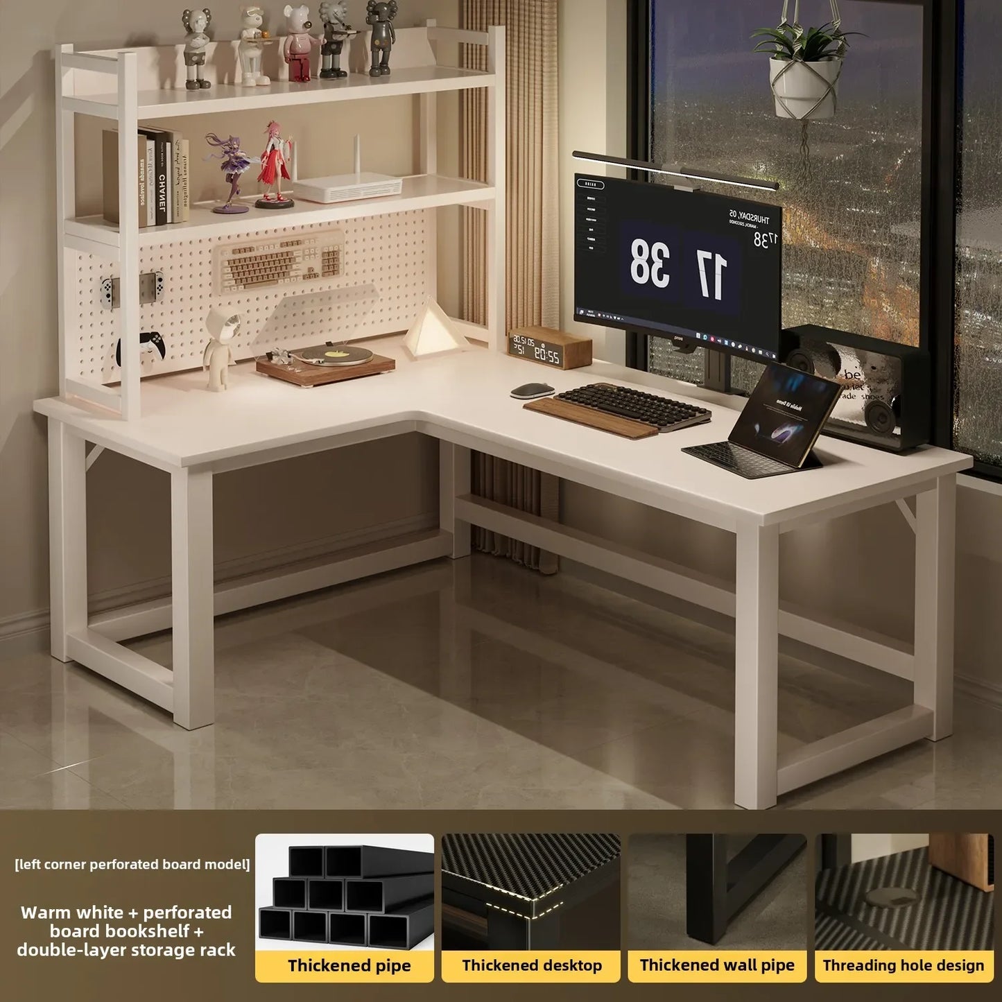 Integrated Bookshelf Writing Desk