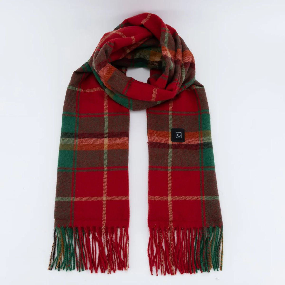 USB Heated Scarf | 3 Heat Gears, Soft Fleece Fringe Neck Warmer