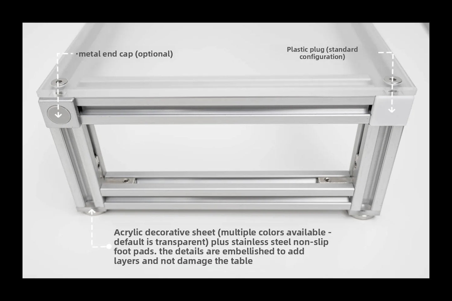 Acrylic Aluminum Monitor Stand Riser