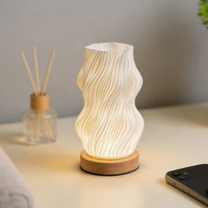 Ergové Spiral Textured LED Table Lamp USB Dimmable