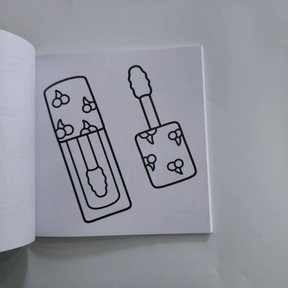 Cosmetics-Themed Adult Coloring Book