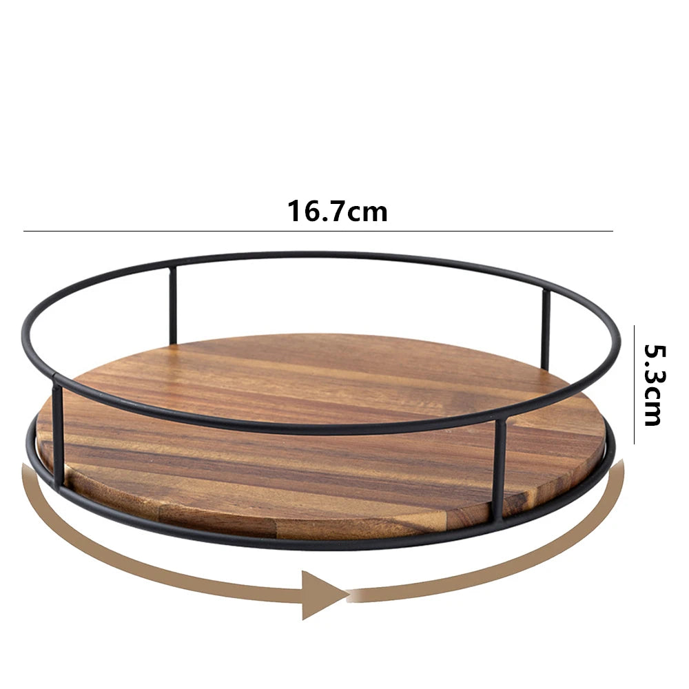 Acacia Wood Lazy Susan Turntable