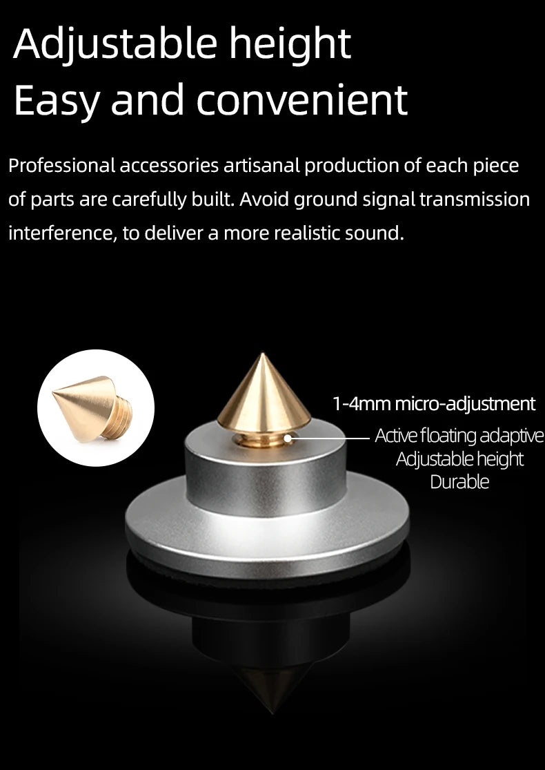 HiFi Speaker Spike Stand Foot Pads (4-Pack)