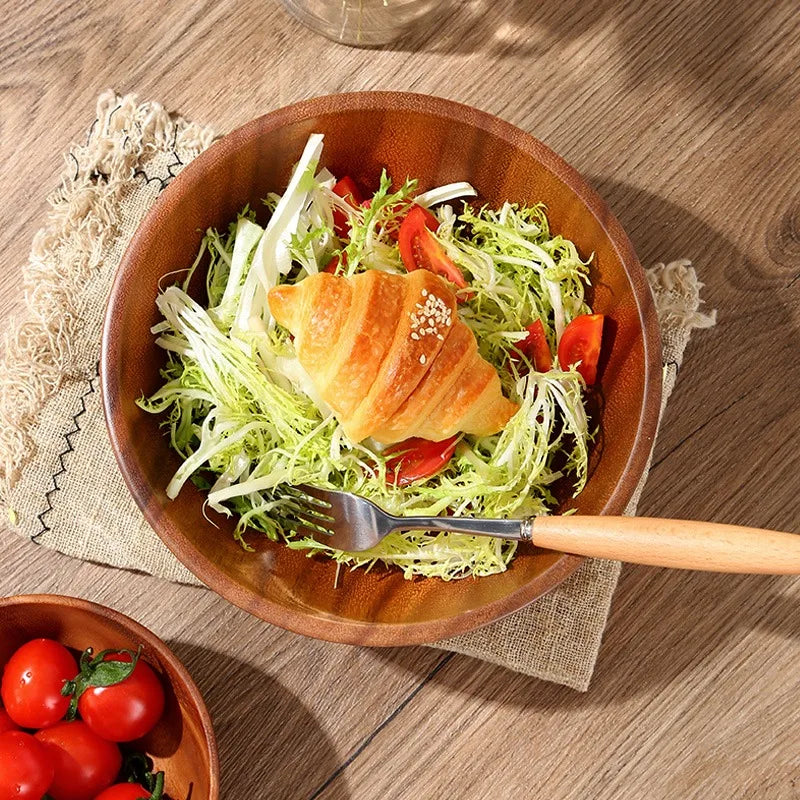 Acacia Wood Bowl, Japanese-Style Serving