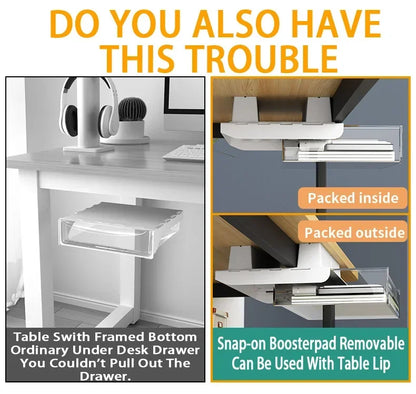 Hidden Under-Desk Drawer Organizer