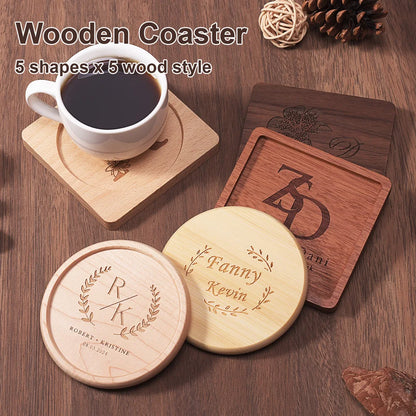 Solid Wood Round Coaster