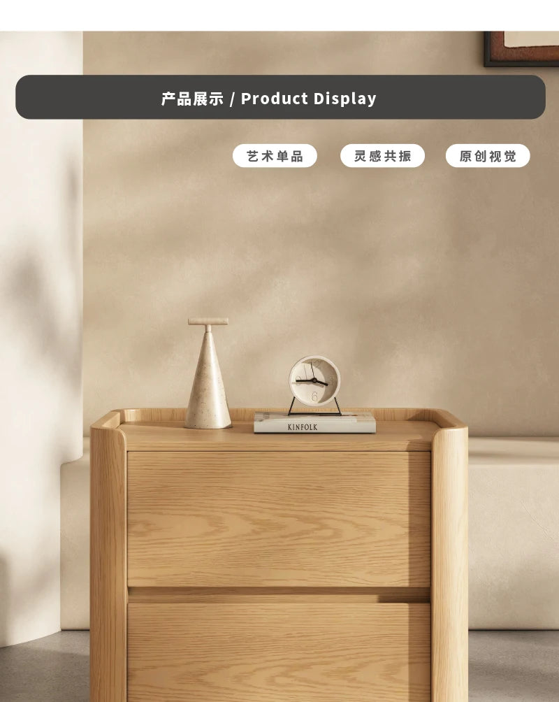 Modern Bedside Table with Integrated Storage