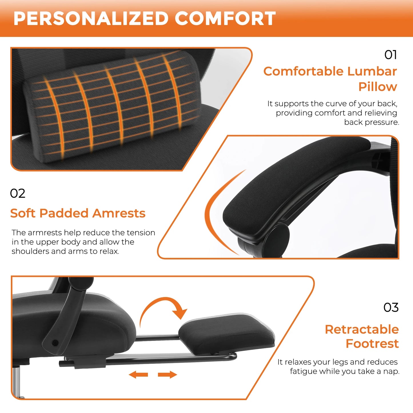 Tall Reclining Ergonomic Office Chair