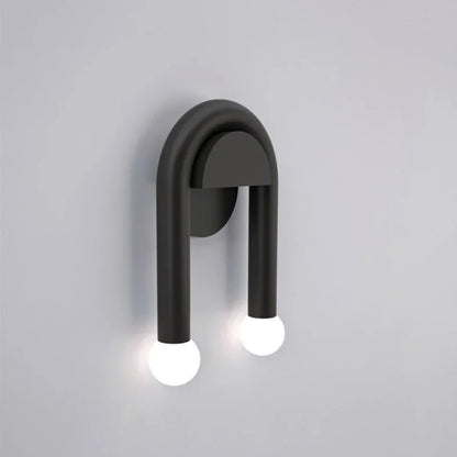 Arcus Matte Black Arched Wall Light