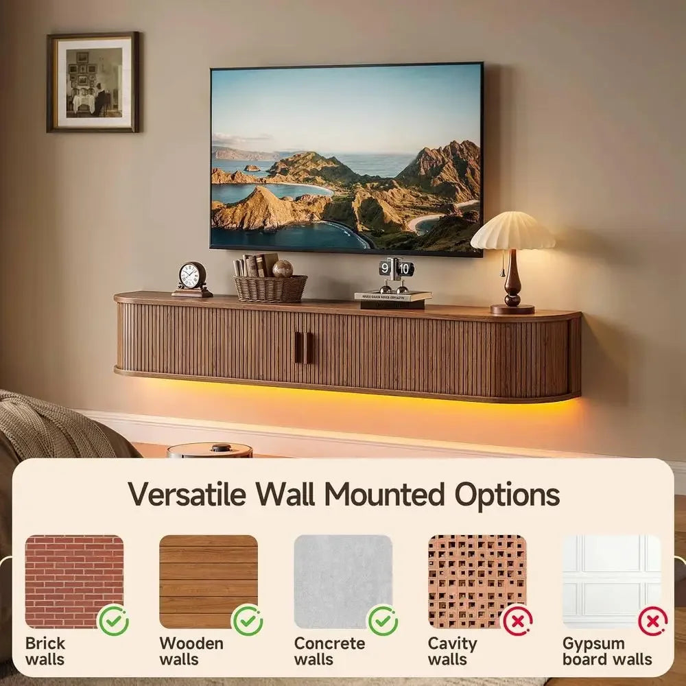 Floating LED TV Stand