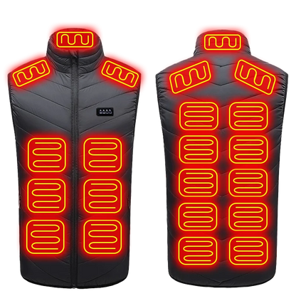 USB Heated Vest | 21 Heating Zones, 4-Switch Control