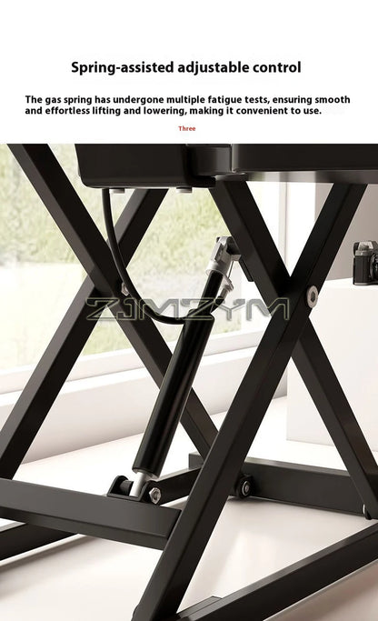 Foldable Laptop Desk with Storage & Keyboard Tray