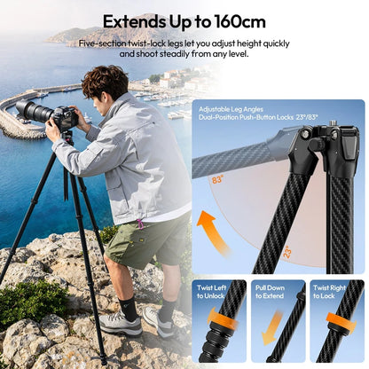 2-in-1 Carbon Fiber Tripod