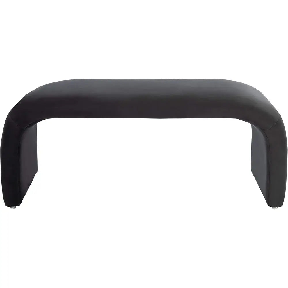 Shearling-Style Wood Bench