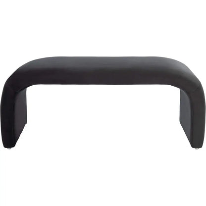 Shearling-Style Wood Bench