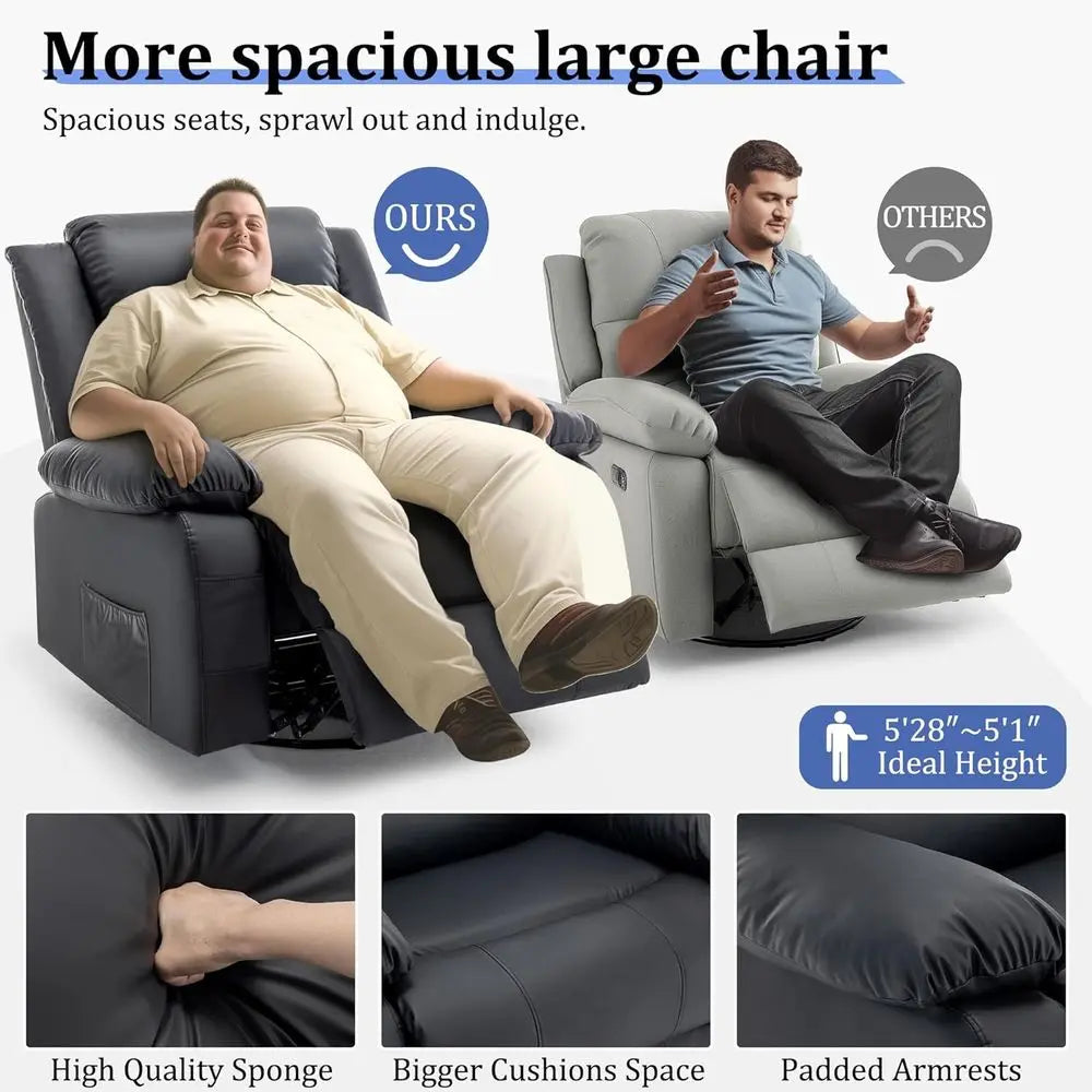 Halden Swivel Massage Recliner