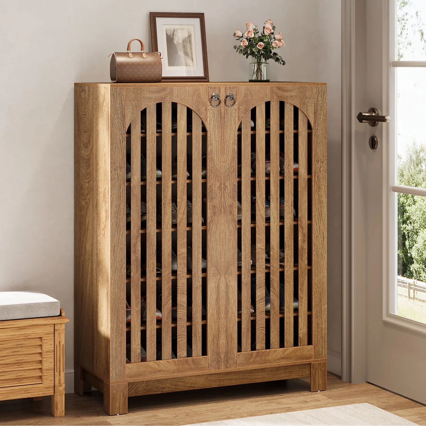 Halstead Shutter Door Shoe Cabinet