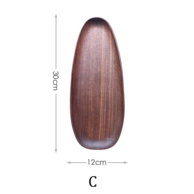 5-Pc Acacia Wood Oval Serving Trays