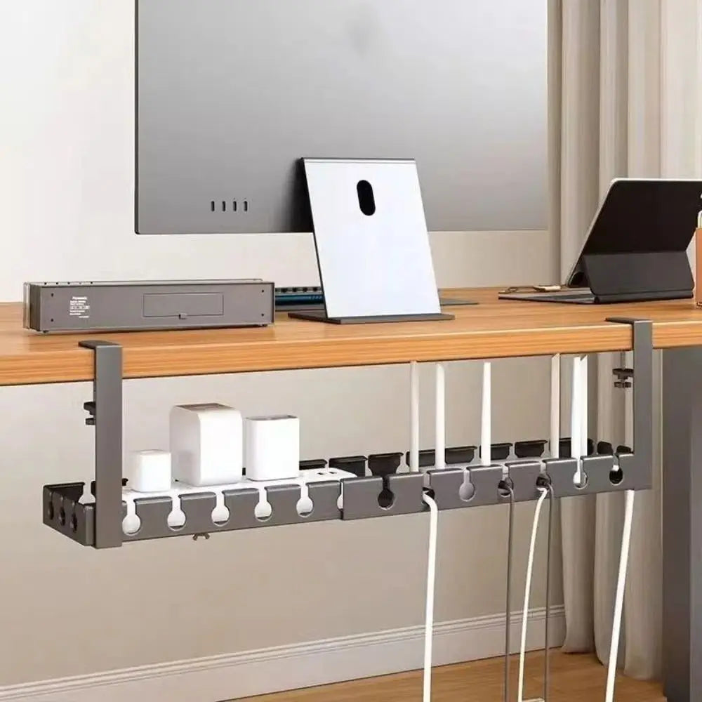 Extendable Under-Desk Cable Management Tray