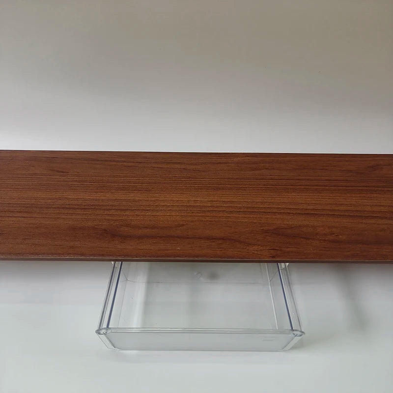 Modern Walnut Monitor Stand with Acrylic Legs
