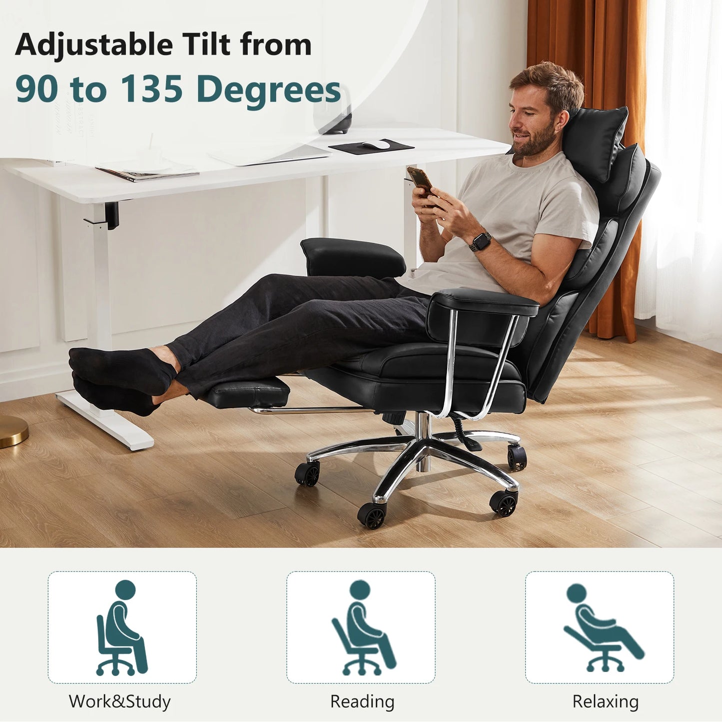 Premium Lux Leather Office Chair