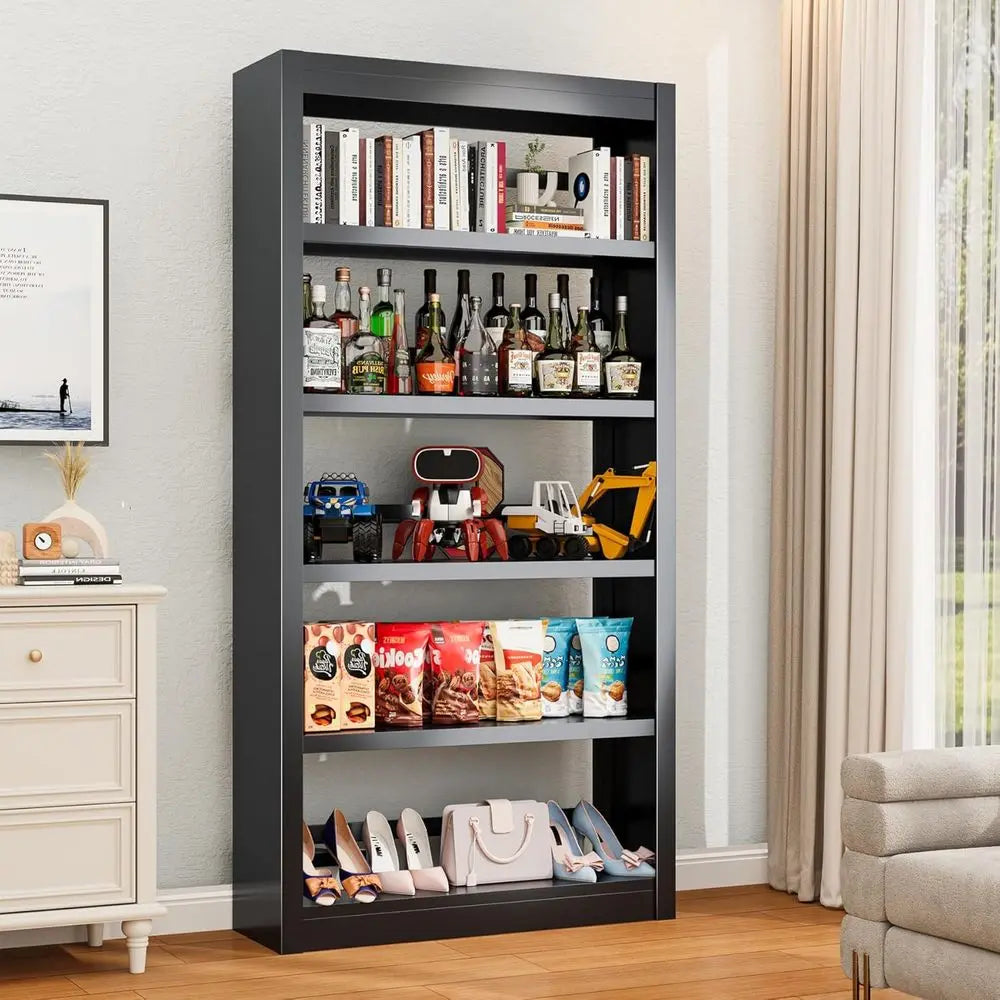 Steelhaven 5-Tier Adjustable Metal Bookcase