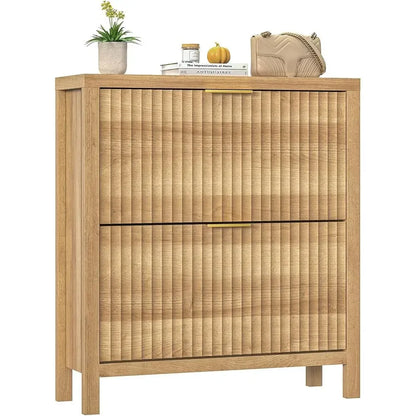 Oak Tall Shoe Organizer