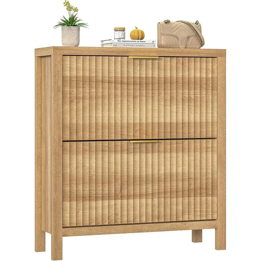 Oak Tall Shoe Organizer
