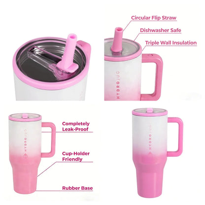 Insulated Tumbler with Flip Straw