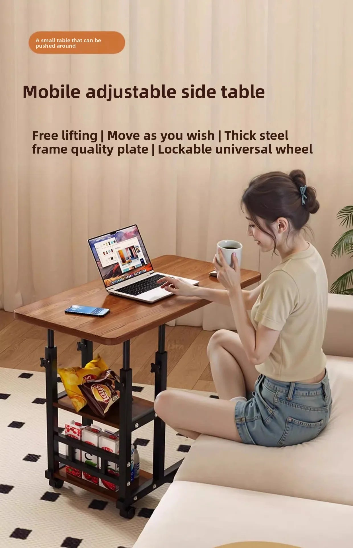 FlexDesk Laptop Bedside Table