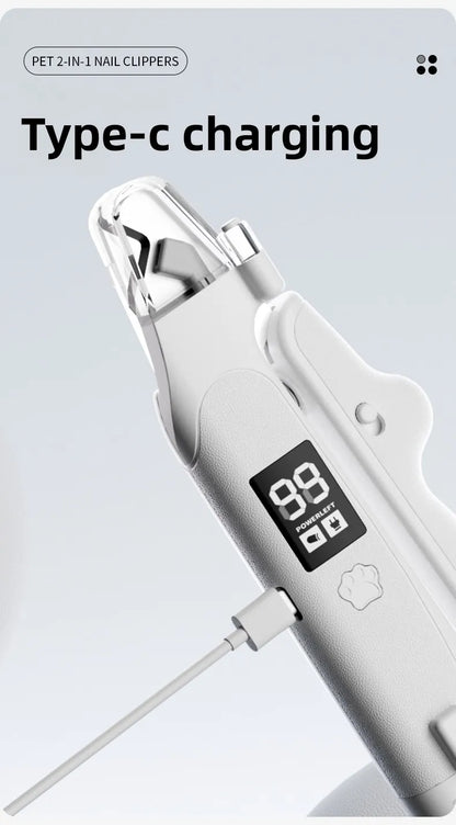 2-in-1 LED Pet Nail Clipper & Grinder