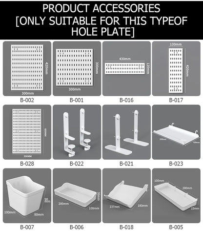 No-Holes Wall Pegboard Organizer