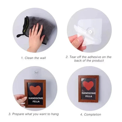 Adhesive Wall Hooks 10-Pack, No-Drill Waterproof