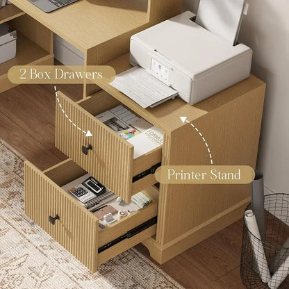 Corner Executive Desk with Monitor Stand