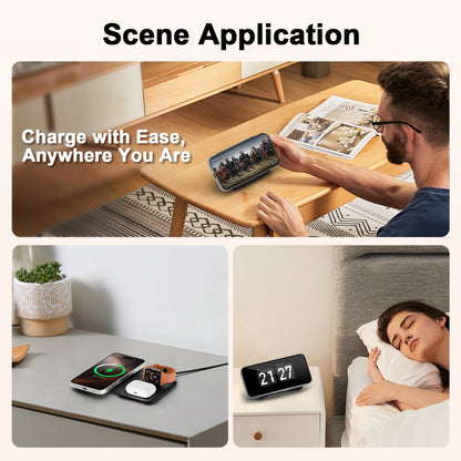 Foldable 3-in-1 Magnetic Charging Dock