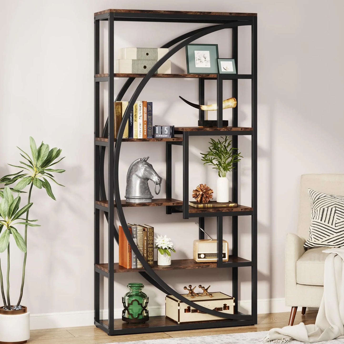 Archeon Geometric 6-Tier Bookcase