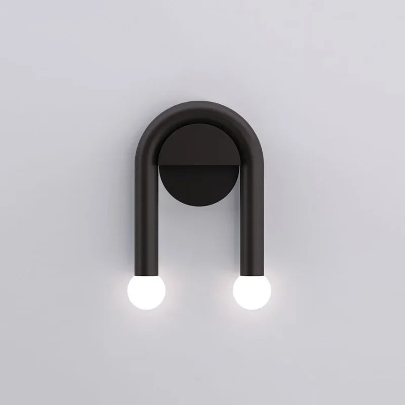 Arcus Matte Black Arched Wall Light
