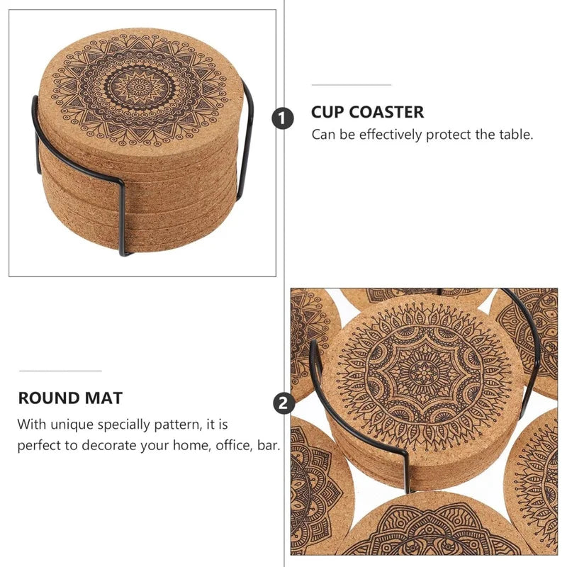 Absorbent Cork Coaster Set