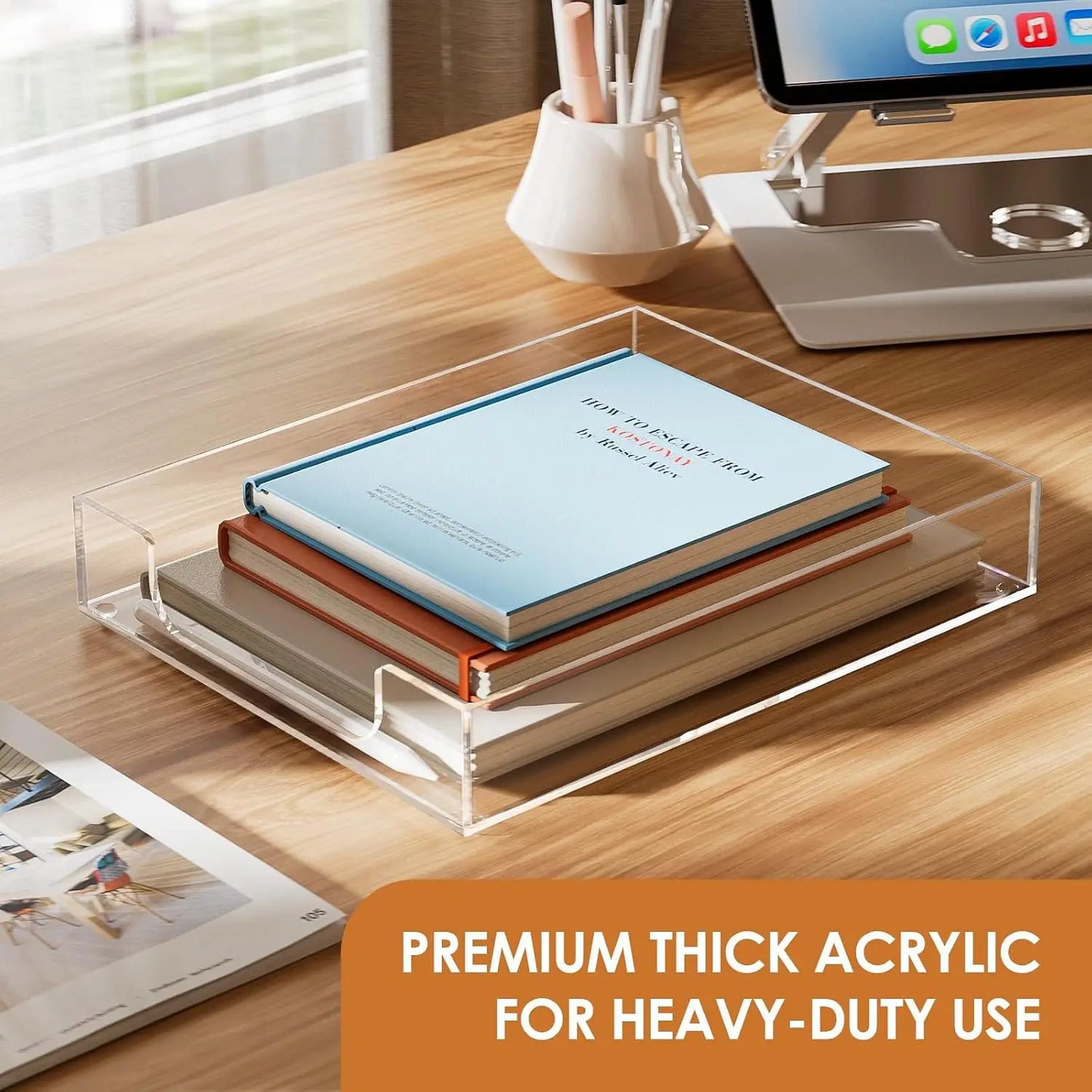 Clear Acrylic Desk Letter Tray