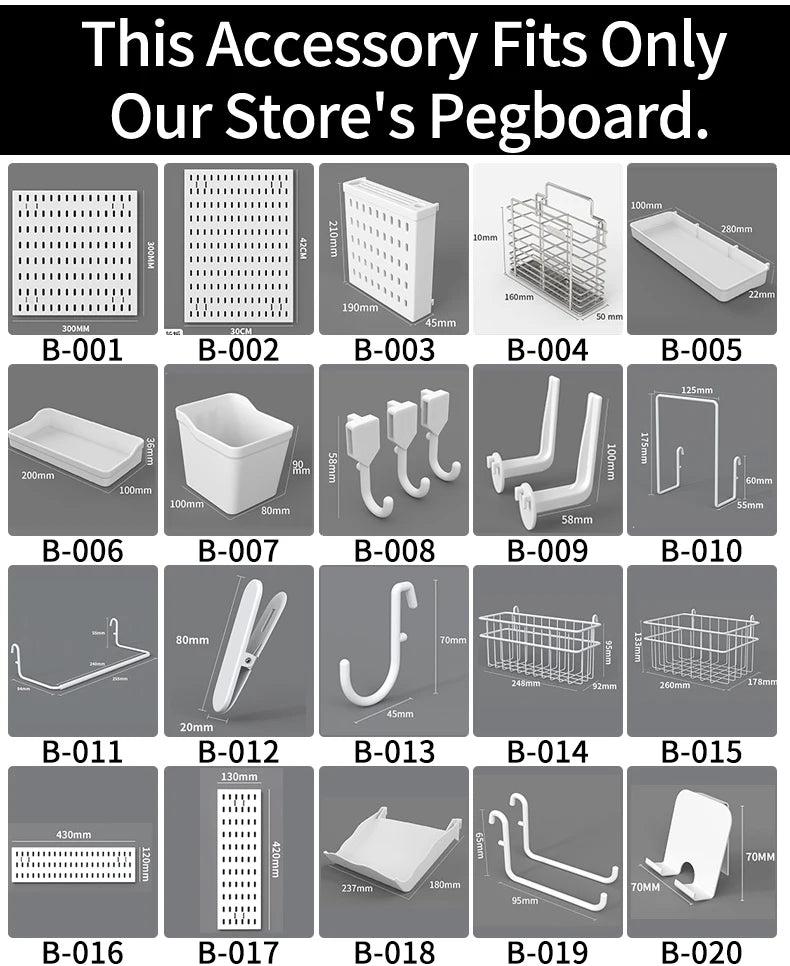 Desktop Standing Pegboard Organizer