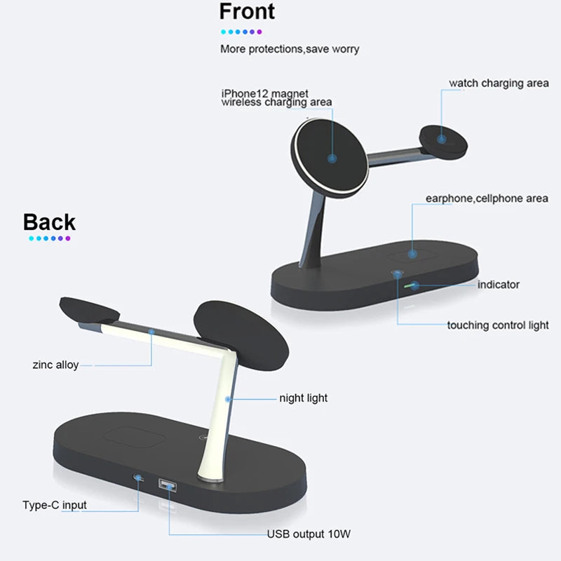 MagGlow Elite 3-in-1 Magnetic Wireless Charging Station